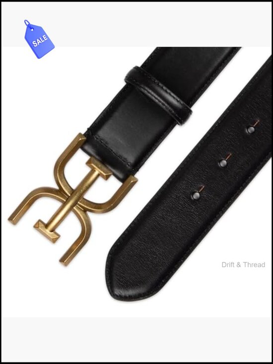 Genuine Leather Belt with Double-E Buckle for Jeans & Trousers main image 4